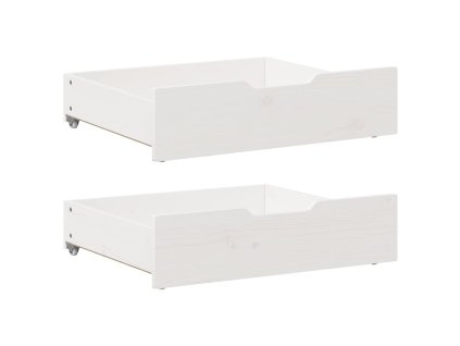 Zásuvky pod postel 2 ks bílé 65 x 55 x 17 cm masivní borovice 850936