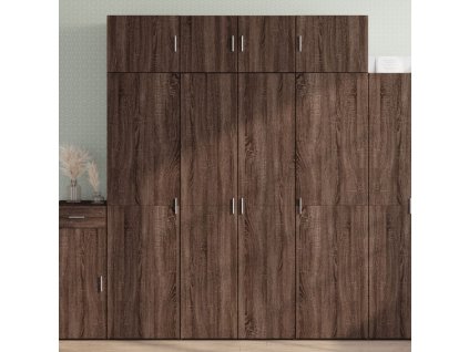 Úzká úložná hnědý dub 80x42,5x225 cm kompozitní dřevo 3281356