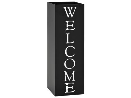 Stojan na deštníky Welcome ocelový černý 246796