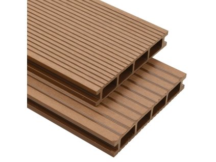 WPC dutá terasová prkna a příslušenství 40 m² 2,2 m teak 275717