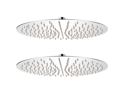Dešťové sprchové hlavice 2 ks Ø 40 cm nerezová ocel 275937