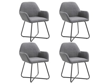 Jídelní židle 4 ks tmavě šedé textil 277096