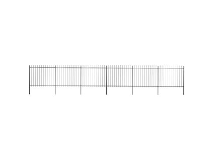 Zahradní plot s hroty ocel 10,2 x 1,5 m černý 277634