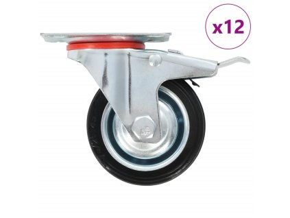 12 ks otočná kolečka 75 mm 277947