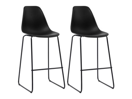 Barové židle 2 ks černé plast 281501