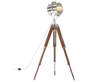 Stojací lampa na stativu masivní mangovníkové dřevo 165 cm 286113