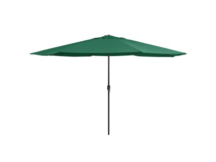 Zahradní slunečník s kovovou tyčí 390 cm zelený 47379