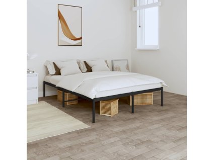 Kovový rám postele černý 150 x 200 cm 350848