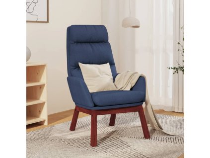 Relaxační křeslo modré textil 341163