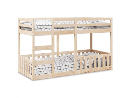 Patrová postel 90 x 200 cm masivní borové dřevo 3308589