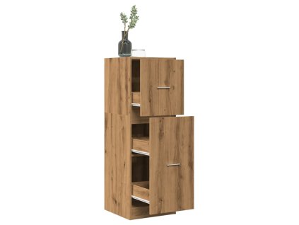 Skříňka na léky dub artisan 40 x 41 x 118 cm kompozitní dřevo 855204