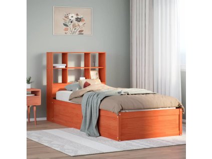 Postel bez matrace voskově hnědá 75 x 190 cm masivní borovice 3323481