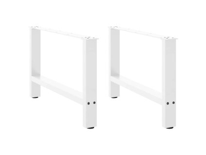 Nohy konferenčního stolku bílé 2 ks 70 x (42-43) cm ocelové 4013289