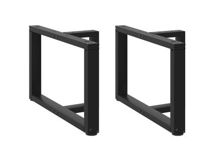 Nohy konferenčního stolku ve tvaru T, 2 ks, černé, 70 x 25 x (42-43) cm, ocel 4013036