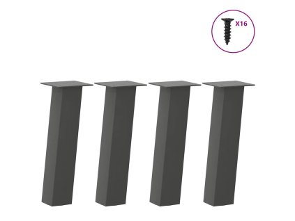 Nohy ke konferenčnímu stolku 4 ks antracitové 30 cm ocelové 4012498