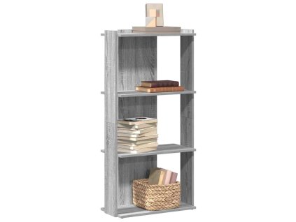 Knihovna se 3 policemi šedá sonoma 60 x 30 x 120 cm kompozit 860270