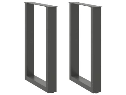 Nohy k jídelnímu stolu ve tvaru U 2 ks antracitové 50 x (72-73) cm ocelové 4013178