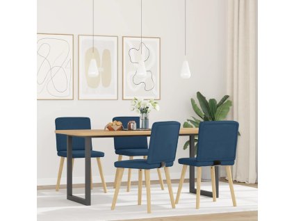 Jídelní židle 4 ks modré textil 3315305