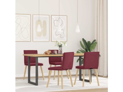 Jídelní židle 4 ks vínové textil 3315358