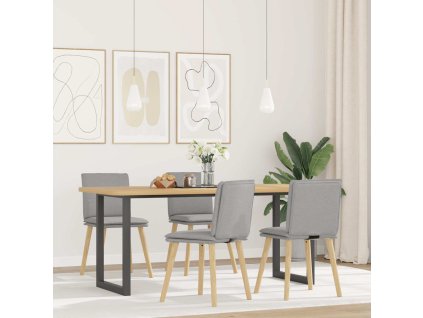 Otočné jídelní židle 4 ks Oblak šedá textil 3315364