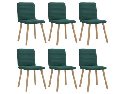 Jídelní židle 6 ks tmavě zelené textil 3315519