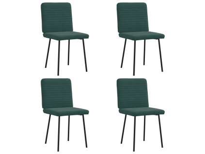 Jídelní židle 4 ks tmavě zelené samet 3315235