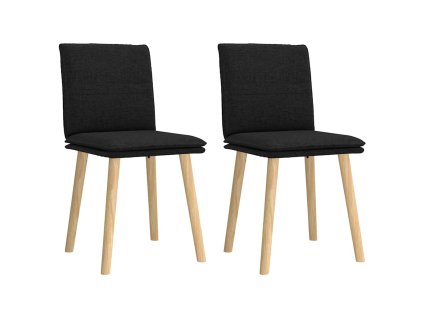 Jídelní židle 2 ks černé textil 4101257