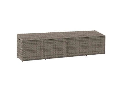 Zahradní úložný box šedý 220x50x58 cm polyratan 4104076