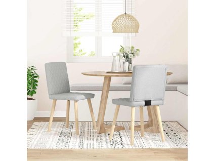 Otočné jídelní židle 2 ks oblak šedá textil 4101130