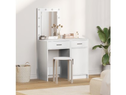Sada dvoudílné toaletky s LED bílá z MDF 3334236
