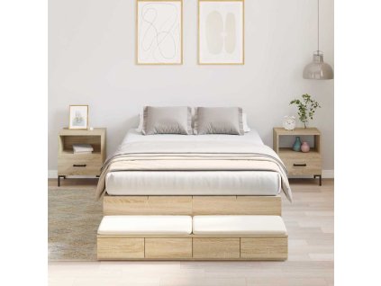 Rám postele s úložným prostorem se zásuvkou Sonoma dub 120 cm 3335687