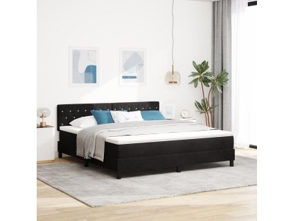 Boxspring postel s matrací Černá Super King Samet 3339124