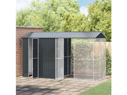 Ptačí klec Antracit 430 x 208 x 247 cm Pozinkovaná ocel 3325153