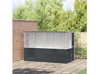 Klec pro ptáky antracitová 215x78x200 cm pozinkovaná ocel 3325169