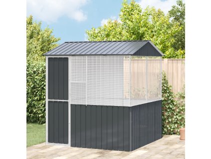 Klec pro ptáky Anthracitová 215x78x200 cm Galvanizovaná ocel 3325170