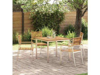 Zahradní jídelní souprava 5 pcs Hnědá Masivní akátové dřevo 3334774