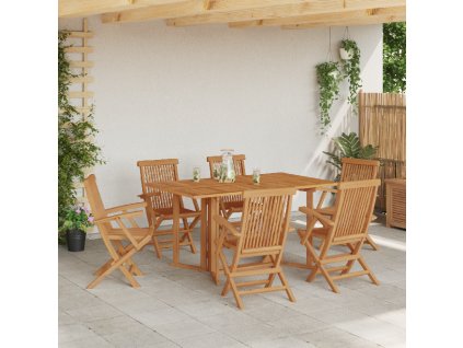 7dílný zahradní jídelní set ze solidního dřeva teak 3155339