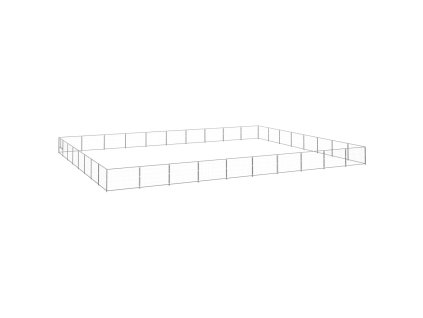 Psí kotec stříbrný 80 m² ocel 3082192