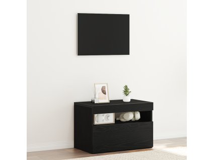 Noční skříňka s LED osvětlením Černý dub 60x35x40 cm Umělé dřevo 3333067