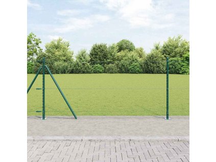 Plotový sloupek. Zelená 50 x 0,8 m (25 mm mřížka) Ocel a PVC 3353549