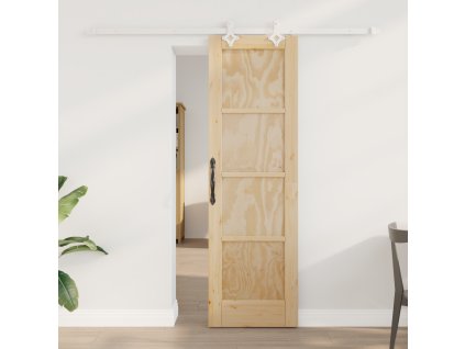 Posuvné dveře vidaXL s příslušenstvím 61x198.5 cm z masivního borového dřeva 3333576