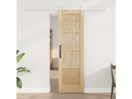 Posuvné dveře vidaXL s hardwarem 61x198,5 cm z masivního borového dřeva 3333744