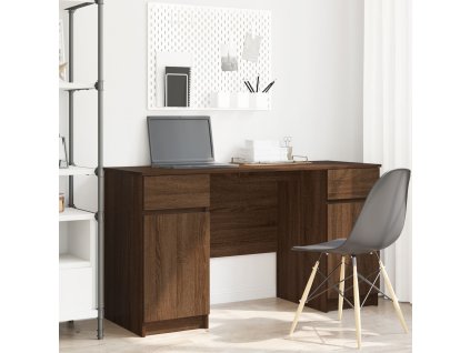 Stůl Hnědý Dub 140x49x76 cm Kompozitní Dřevo 3328513