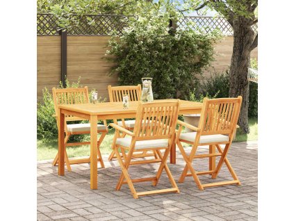 Skládací židle s polštářem 4 pcs Bílá 49 x 57,5 x 92cm 3329123