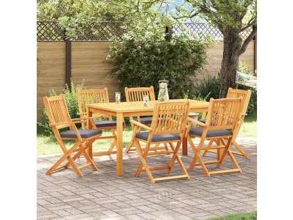 Skládací židle s polštářem 6 pcs Šedá 49 x 57,5 x 92cm 3329128