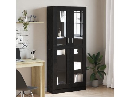 Knihovny 2 ks Černý Dub 82,5x30,5x185 cm Kompozitní Dřevo 3329277