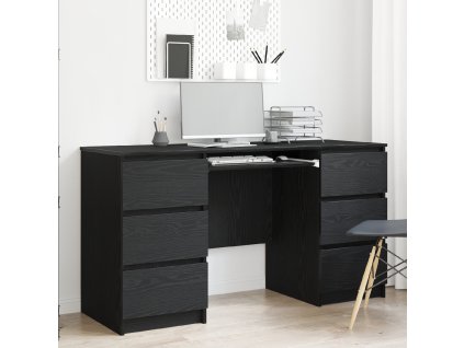 Stoly 2 ks Černý Dub 140x50x76 cm Zpracované Dřevo 3329284