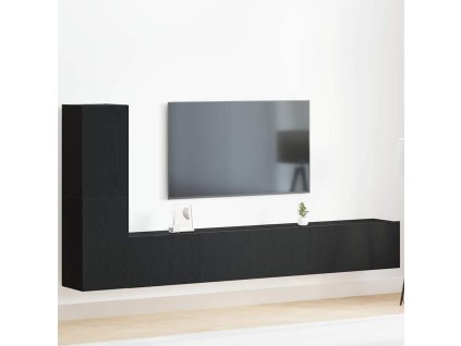 Sestava TV skříněk Nástěnný Černý dub kompozitní dřevo 3333054