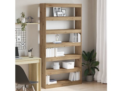 Knihovna Artisanový dub Masivní dřevo 100 x 30 x 198 cm Knihovny 3333931