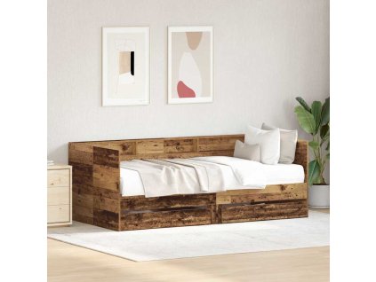 Daybed s čelo Staré dřevo 90 x 200 cm kompozitní dřevo 3333999